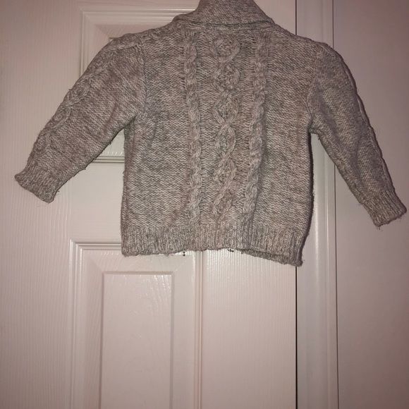 Carter’s grey cowl neck button-up sweater - Picture 2 of 4